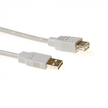 ACT SB2199 USB 2.0 prailginimo kabelis, 1 m, dramblio kaulo spalvos, USB-A (tėvinis) – USB-A (moteriškas)