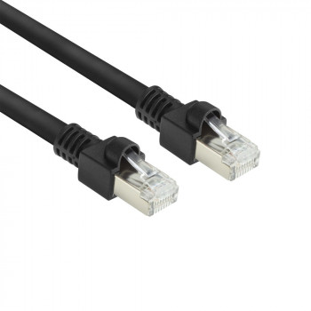 ACT FB8520 20 m S/FTP Cat.7 PUR tinklo kabelis, užkabinimo apsauga, RJ45, juodas