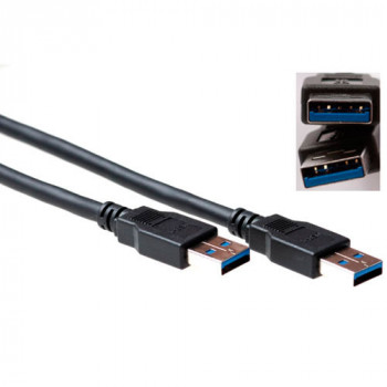 ACT SB3011 USB 2.0 Type-A (vyr.) – Type-A (vyr.) kabelis, 1 m, juodas
