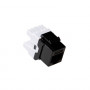 ACT CAT5e UTP Keystone Jack RJ45 Punch Down juodas TD5012