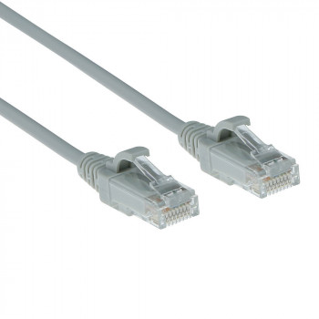 ACT Grey 7 metrų LSZH U/UTP CAT6 datacenter slimline patch kabelis su snagless RJ45 jungtimis (DC9007)