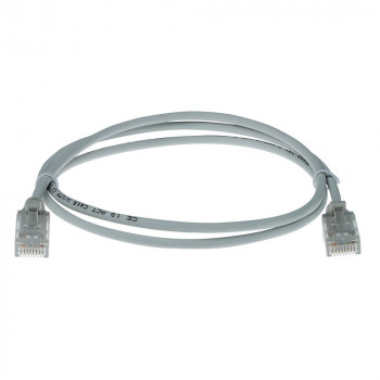 ACT Grey 7 metrų LSZH U/UTP CAT6 datacenter slimline patch kabelis su snagless RJ45 jungtimis (DC9007)