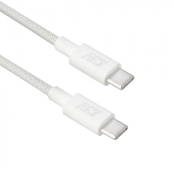 ACT USB 2.0 240W įkrovimo/duomenų kabelis USB-C į USB-C, baltas, 2m (AC3085)