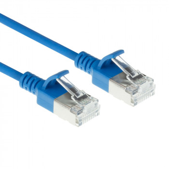 ACT Blue 5m LSZH S/FTP CAT6A Slimline komutacinis kabelis Snagless RJ45 (DB7605)