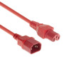 ACT Powercord C14 - C15 raudonas 2,5 m maitinimo laidas (AK5391)