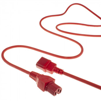 ACT Powercord C14 - C15 raudonas 2,5 m maitinimo laidas (AK5391)