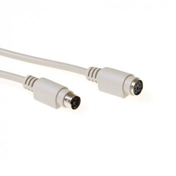 ACT AK3230 PS/2 kabelis 1,8 m 6-pin Mini-DIN vyriškas-vyriškas dramblio kaulo spalvos