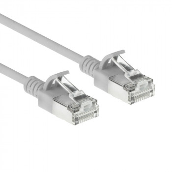 ACT pilkas 2m LSZH S/FTP CAT6A plonas tinklo kabelis su apsauginiais RJ45 (DB7002)