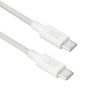 ACT USB 2.0 60W įkrovimo/duomenų kabelis USB-C į USB-C, baltas, 1 m (AC3080)
