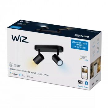 WiZ IMAGEO Spots lubinė prožektorinė lempa Tunable White 2x5W juoda, atskira pakuotė
