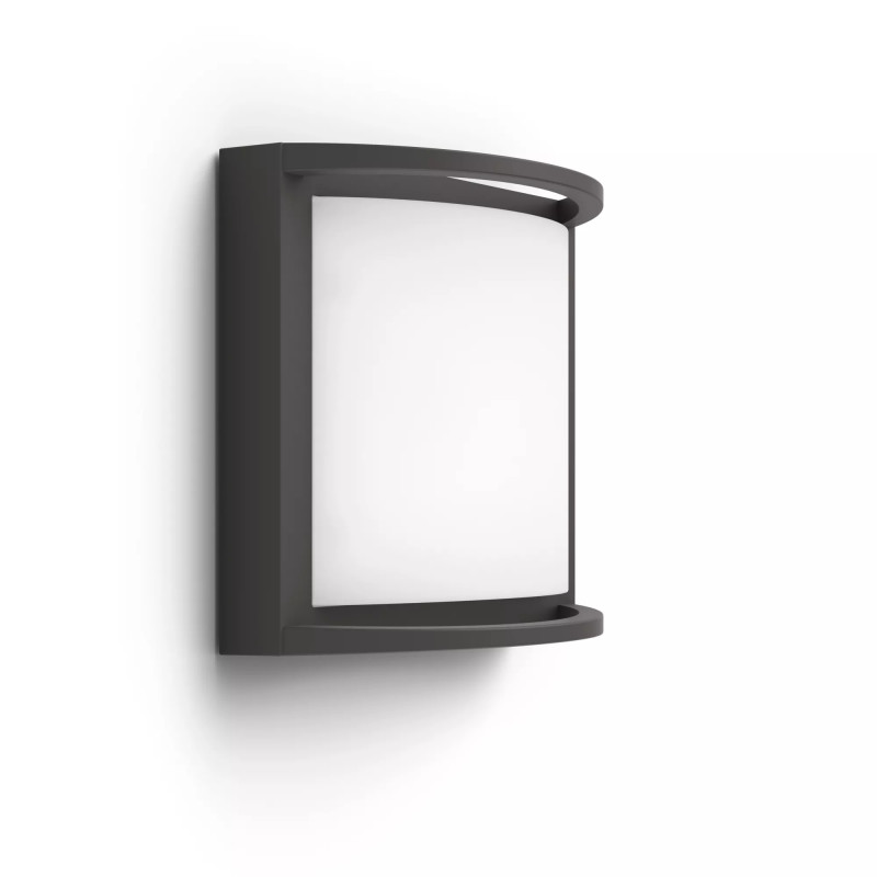 Philips Outdoor Ultra-Efficient Samondra sieninė šviestuvas 3,8W, 2700 Kelvinų, antracito spalvos