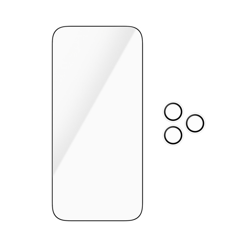 PanzerGlass 2-in-1 Essentials rinkinys: ekrano apsauga ir fotoaparato lęšių apsauga iPhone 18 Pro Max