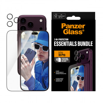 PanzerGlass Essentials 2-in-1 ekrano ir fotoaparato lęšių apsauga iPhone 18 Pro