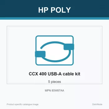 HP Poly CCX 400 USB-A į USB-A laidas (5 vnt.), 190 mm, 210 mm, 55 mm, 300 g, Kinija