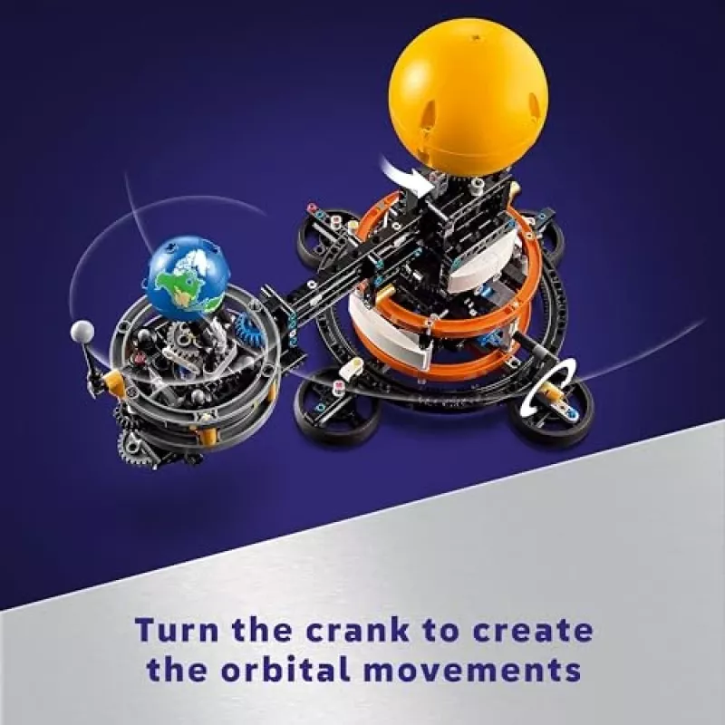 LEGO Technic Planeta Žemė ir Mėnulis Orbitoje Kosminis Žaidimų Rinkinys Vaikams Nuo 10 Metų Saulės Sistema Konstruktorius su Planetomis