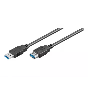 Wentronic Goobay USB 3.0 SuperSpeed prailginimo kabelis, juodas, 5 m - USB 3.0 kištukas (A tipas) > USB 3.0 lizdas (A tipas) (95726)