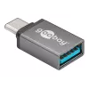 Wentronic Goobay USB-C™ adapteris - USB 3.0 A lizdas, pilkas, skirtas USB-C™ ir USB-A įrenginių sujungimui (56621)