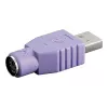 Microconnect USBA-M/PS2-F lyties keitiklis Violetinis