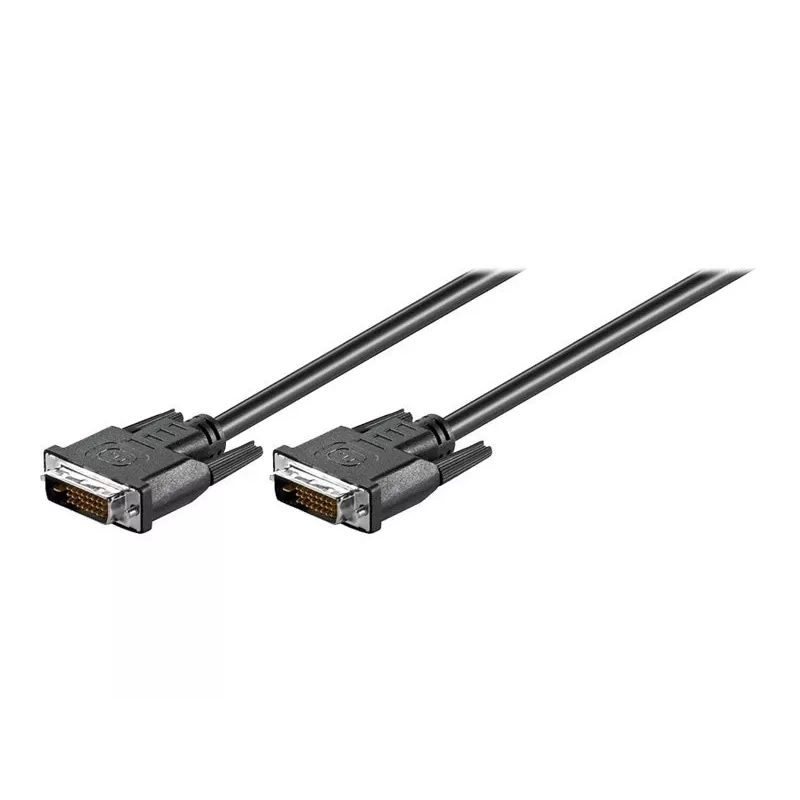 Wentronic Goobay DVI-D FullHD kabelis Dual Link, juodas, 1,8 m - DVI-D kištukas Dual-Link (24+1 kontaktas) > DVI-D kištukas Dual-Link (24+1 kontaktas) (93573)