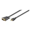Wentronic Goobay HDMI™ / DVI-D laidas, juodas, 3 m - 19 kontaktų HDMI™ kištukas > DVI-D (18+1) kištukas (51581)