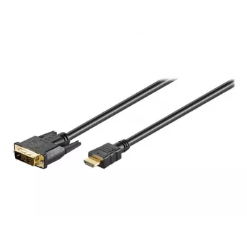 Wentronic Goobay HDMI™ / DVI-D laidas, juodas, 3 m - 19 kontaktų HDMI™ kištukas > DVI-D (18+1) kištukas (51581)