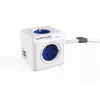 Allocacoc PowerCube 2402BL/FREUPC ilgintuvas 1,5 m 4 AC lizdai Vidaus patalpoms Mėlyna, Balta