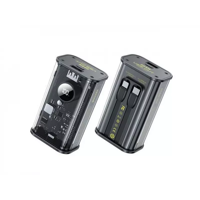 WEKOME Power Bank WK-WP-345_BLACK, 1000 mAh greitas įkrovimas