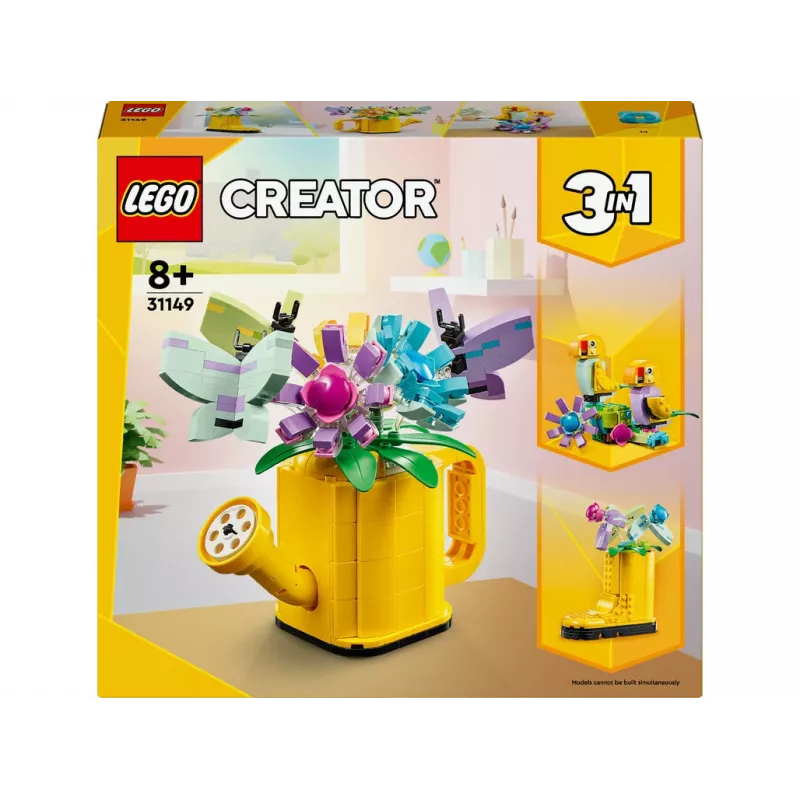 LEGO Creator Gėlė laistytuve 31149 – statomas gėlių modelis, 420 dalių, 120×150×130 mm