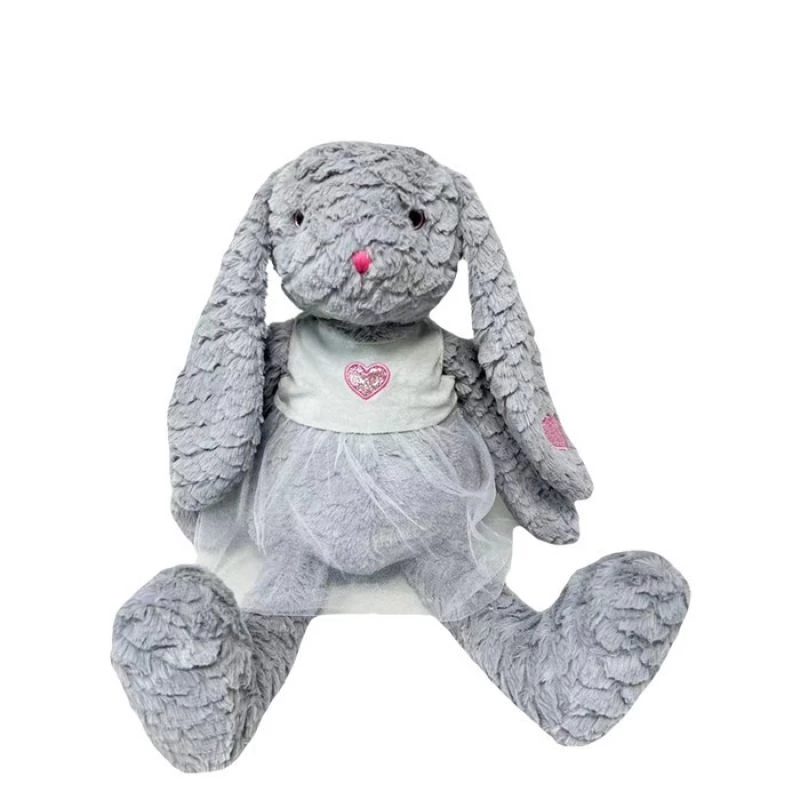 Minkštas žaislas TULILO Mascot Rose Bunny 32 cm Pilkas – pliušinis triušis 32 cm