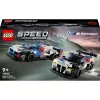 LEGO Speed Champions BMW M4 GT3 ir BMW M Hybrid V8 lenktyninių automobilių konstruktorius 9+ metų vaikams su 2 vairuotojų minifigūrėlėmis