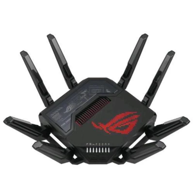 ASUS ROG Rapture GT-BE98 belaidis maršrutizatorius 10 Gigabit Ethernet keturių juostų (2,4 GHz / 5 GHz-1 / 5 GHz-2 / 6 GHz) juodas