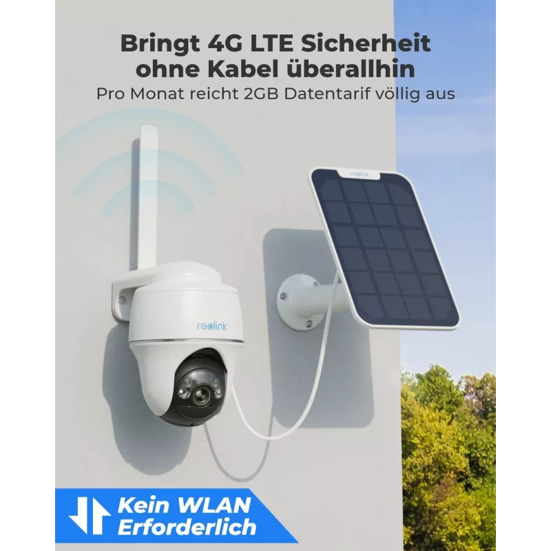 Reolink Go Series G430 - 5MP lauko baterinė kamera, 4G LTE tinklas, asmens/transporto priemonės/gyvūno aptikimas, 355° pan & 140° tilt