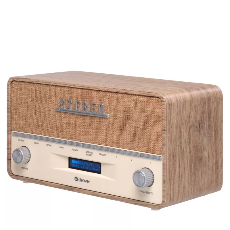 Nešiojamas radijo imtuvas Denver DAB-36LW skaitmeninis tiuneris DAB+ 5W LCD