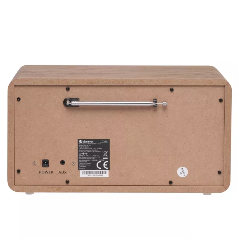 Nešiojamas radijo imtuvas Denver DAB-36LW skaitmeninis tiuneris DAB+ 5W LCD