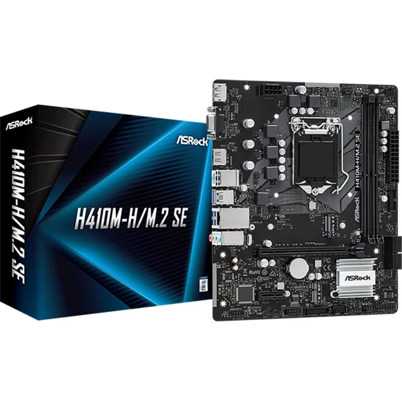 Motininė plokštė ASRock H410M-H/M.2 SE Intel H370 LGA 1200 micro ATX