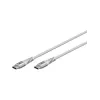Super-soft USB 2.0 pintas laidas, USB-C kištukas > USB-C kištukas (baltas, 3 metrai)
