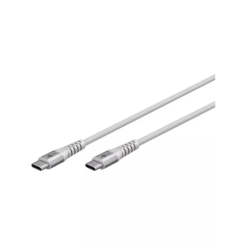 Super-soft USB 2.0 pintas laidas, USB-C kištukas > USB-C kištukas (baltas, 3 metrai)
