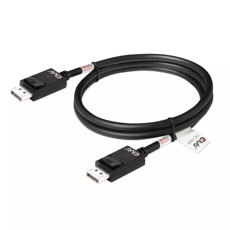 Club 3D CAC-1091 DisplayPort 2.1 kabelis, VESA DP80 sertifikuotas, dvikryptis, 4K120Hz / 8K60Hz / 10K30Hz, kištukas–kištukas, 1,2 m