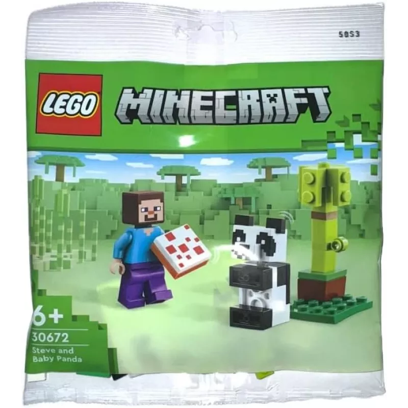 LEGO Minecraft Steve ir Mažylis Panda 30672 Polybag