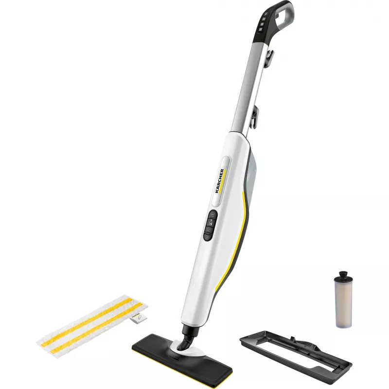 Garų šluotuvas Kärcher SC 3 UPRIGHT – 0,5 L bakelis, 1600 W, įšyla per 30 s, išimamas bakelis, kilimų antgalis