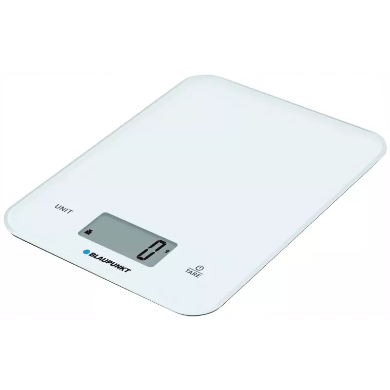 Virtuvinės svarstyklės BLAUPUNKT FKS401 balta, 10 kg, 1 g tikslumas, jutiklinis valdymas