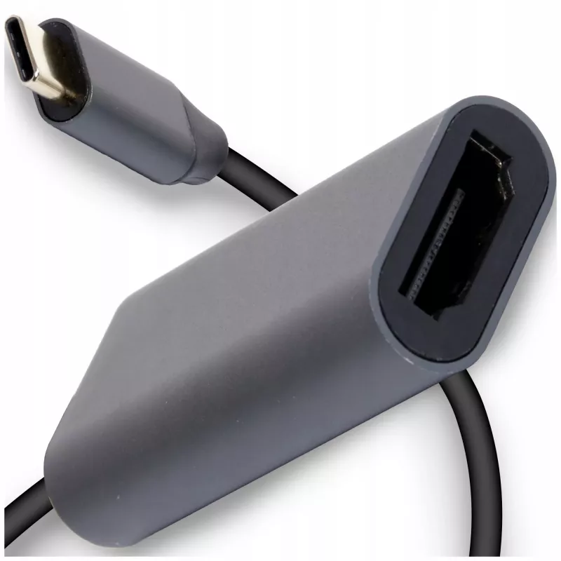 IBOX IACFAK USB-C į HDMI adapterio laidas, USB-C (kištukas) į HDMI (lizdas), 4K 60Hz, tiesūs jungtys, sidabrinis