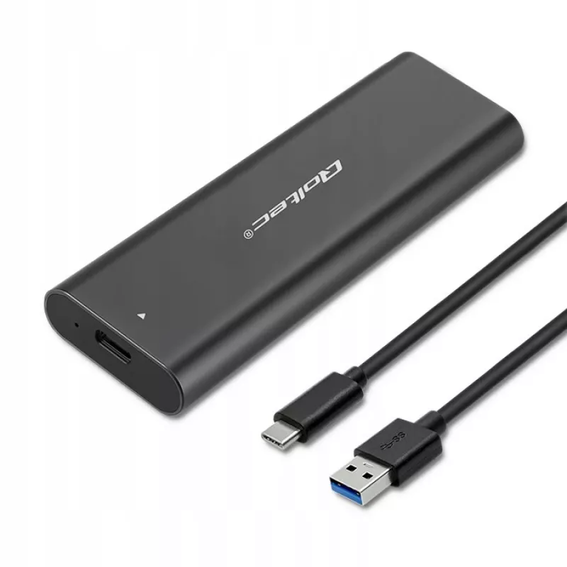 Qoltec 50312 išorinis M.2 NVMe SSD korpusas, USB Type-C, juodas