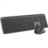 Logitech MK950 Signature Slim klaviatūra ir pelė rinkinys belaidis RF Bluetooth QWERTY US International Graphite