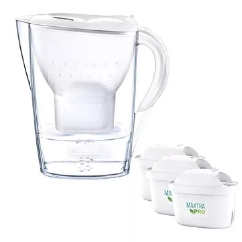 Brita Marella+3 kasetės PRO White 2.4 balta