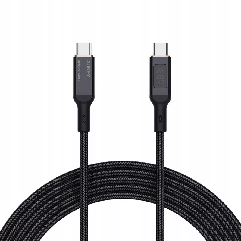 AUKEY CB-MCC102 USB-C laidas 1,8 m juodas 480 Mbit/s