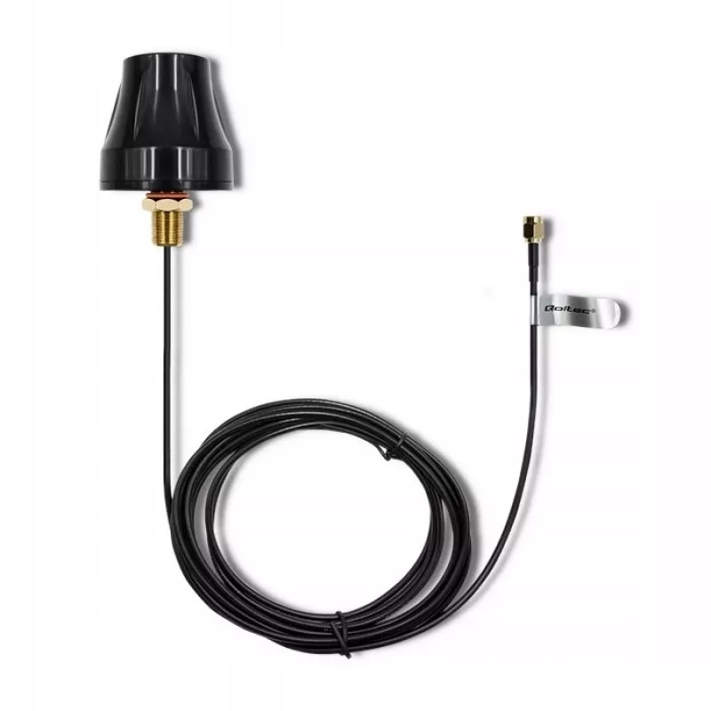 Kryptinė 4G LTE antena QOLTEC 57037, visakryptė, dvigubos poliarizacijos, 5 dBi stiprinimas