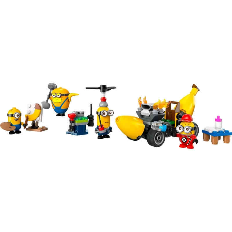 LEGO Despicable Me Minionai ir Bananinis Automobilis Filmų Rinkinys Žaislas Vaikams Nuo 6 Metų
