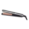 Tiesintuvas Remington S8598 Warm Black Grey – keraminės plokštelės 11 cm, 5 šildymo lygiai, 160–230 °C, 3 m laidas, laikymo dėklas