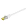 Wentronic Goobay Cat.7 Patch laidas, S/FTP (PiMF), baltas, 0,25 m - LSZH halogenų neturintis, varinis, RJ45 kištukas (91089)